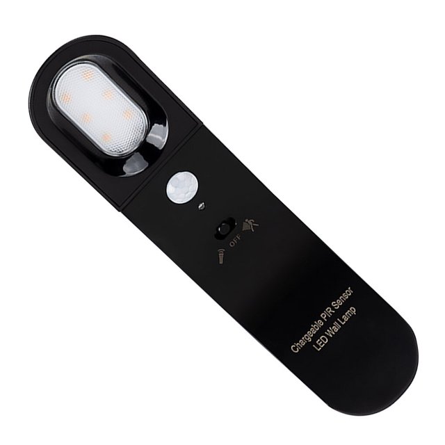 Cateissary Sensor de cuerpo humano inteligente, luz nocturna, lámpara de pared LED recargable por USB, iluminación de emergencia, linterna, luz Type1 NO1