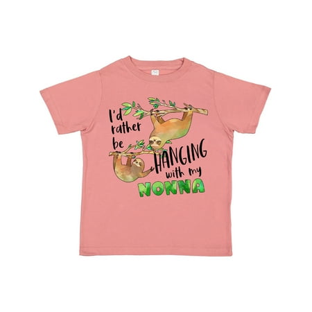

Inktastic Id Rather Be Hanging with my Nonna- Cute Sloths Gift Toddler Boy or Toddler Girl T-Shirt