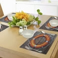 thumbnail image 4 of Ambesonne Nautical Place Mats Set of 4, Wall Safety, Standard Size, Orange Grey Brown, 4 of 6