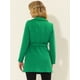 thumbnail image 4 of Abrigo De Solapa Con Cinturón De Invierno Con Bolsillos Cuello Chal Para Mujeres Verde Oscuro L, 4 of 6