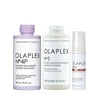 OLAPLEX No.4P Blonde Enhancer Toning Shampoo, No.5 Bond Maintenance Conditioner and No.9 Protective Hair Serum, 250/ml/250ml/90ml