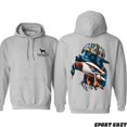 thumbnail image 5 of Straight Up Southern . Bold Black Hunting Dog with Duck Graphic. Perfect for Outdoorsmen and Waterfowl Hunters. for Adventure and Style Unisex Comfort Hoodie, Color: Red, Size: XL, 5 of 5