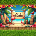 thumbnail image 5 of Tropical Design Aloha Beach Party Floral Decoration Hawaiian Theme Banner for Luau Party Summer Event Island Celebration, 5 of 8