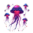 thumbnail image 5 of Dreamy Jellyfish Theme Stickers, Waterproof Jellyfish Theme Sticker for Water Bottle Laptop Phone Cases Planner Skateboard Luggage Helmet Party Favor Decor, Ideal for Adults Teens Teacher Rewards, 5 of 8