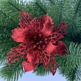 thumbnail image 4 of Walbest 1 Piece 6.3" Artificial Christmas Tree Decoration Flower, Decorative Vivid Glitter Non-fading Simulation Christmas Flower for Festival, 4 of 7