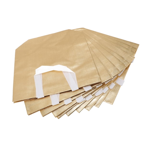 Bolsas Reutilizables Brillantes, 10 Paquetes De Diseño Metálico De Diseño Metálico Con Asas Para Fiestas Navideñas Y Eventos Especiales, Bolsas De Almacenamiento De Tela No
