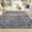 Black & Gray, variant on Washable Area Rug 5' x 7' Rugs, Ultra Thin Dining Room Rugs Bedroom Rug, Boho Distressed Farmhouse Accent Indoor Throw Rugs Floor Carpet for Living Room Bedroom, Gray