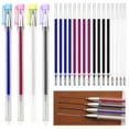 thumbnail image 1 of Heat Erasable Fabric Marking Pens, Tailor's Chalk Pencils Replacement, Set of 4 Pens and 20 Refills with Extra Fine Writing Points for Effortless Crafting, 1 of 7