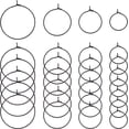 thumbnail image 1 of Aros de acero inoxidable chapados en oro de 18 quilates con cuentas, dijes para copas de vino, aros redondos para hacer aretes colgantes., 1 of 9