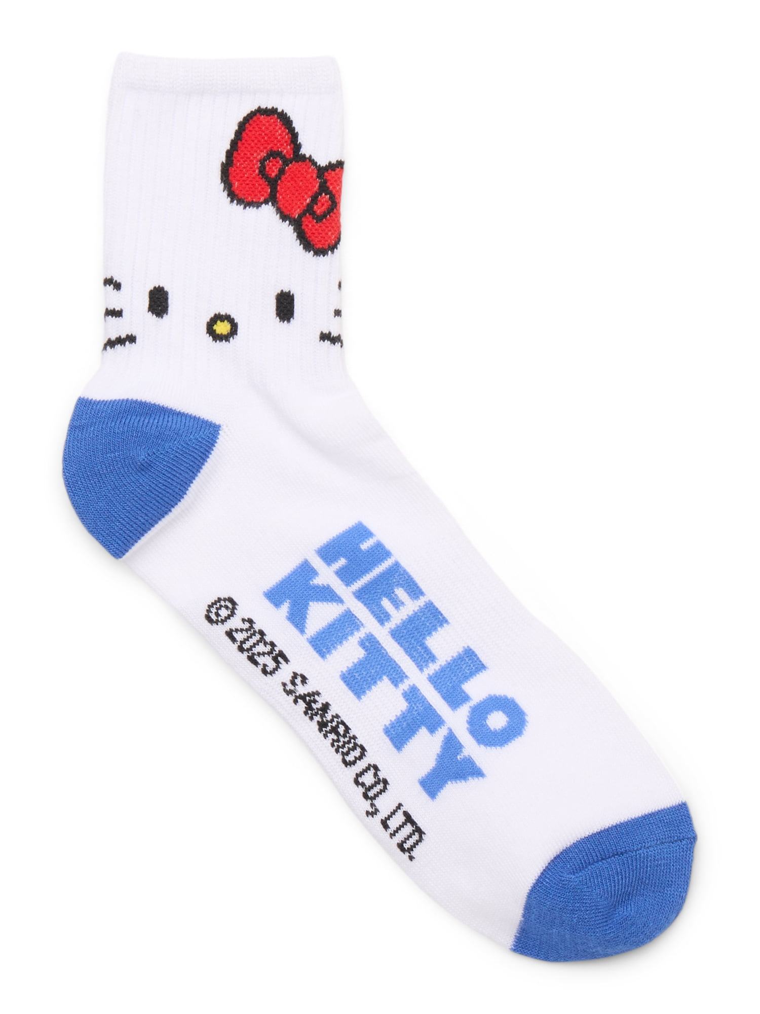 Hello Kitty Men's Quarter Crew Ankle Socks, 6-Pack, Shoe Sizes 8-12