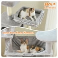 thumbnail image 5 of PEQULTI 81"Extra Large Cat Tree for Indoor Cat Tall Cat Tower with 7 scracthing posts Gray, 5 of 7