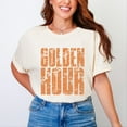 thumbnail image 2 of Golden Hour Block Distressed - Women's Garment Dyed Graphic T-Shirt, 2 of 10