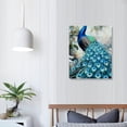 thumbnail image 2 of FCXZI Peacock painting, wall art, ready to hang, suitable for bedroom living room decoration 16x20in, 2 of 5