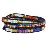 Zad Jewelry Bright Colorful Beaded Layered Wrap Bracelet, Multicolor