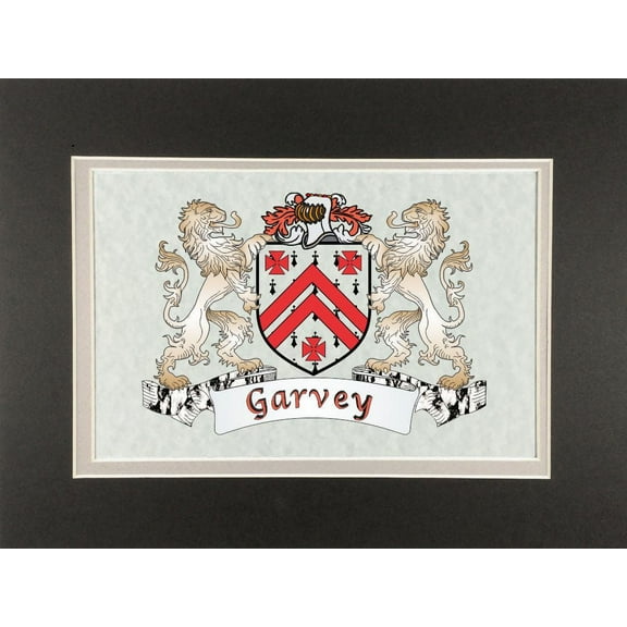 Garvey Irish Coat of Arms Print - Frameable 9" x 12"