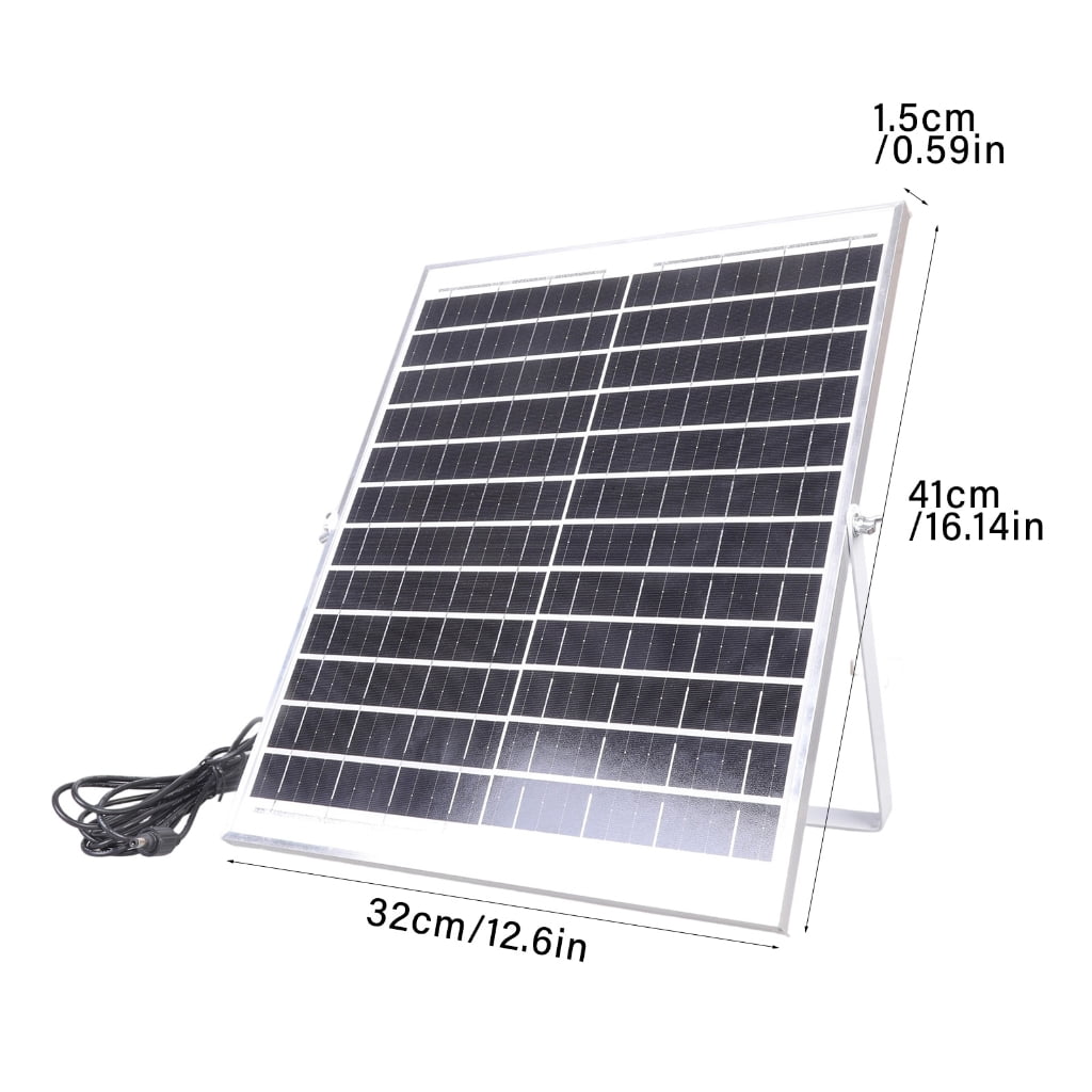 Outdoor Monocrystalline Solar Panel Chargers 12V 25W for Garden Lights Pumps and Fan Having DC5521 Output