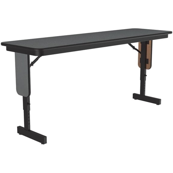 Adjustable Height 3/4" High Pressure Folding Seminar Table Montana Brown Granite