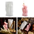 thumbnail image 2 of Molde de silicona para velas para parejas, molde 3D para abrazar a parejas, molde artístico de fundición de resina corporal para fabricación de velas DIY, polímero de jabón casero, 2 of 5