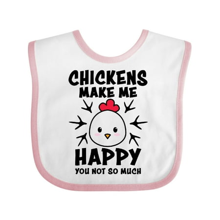 

Inktastic Chickens Make Me Happy You Not So Much Gift Baby Boy or Baby Girl Bib