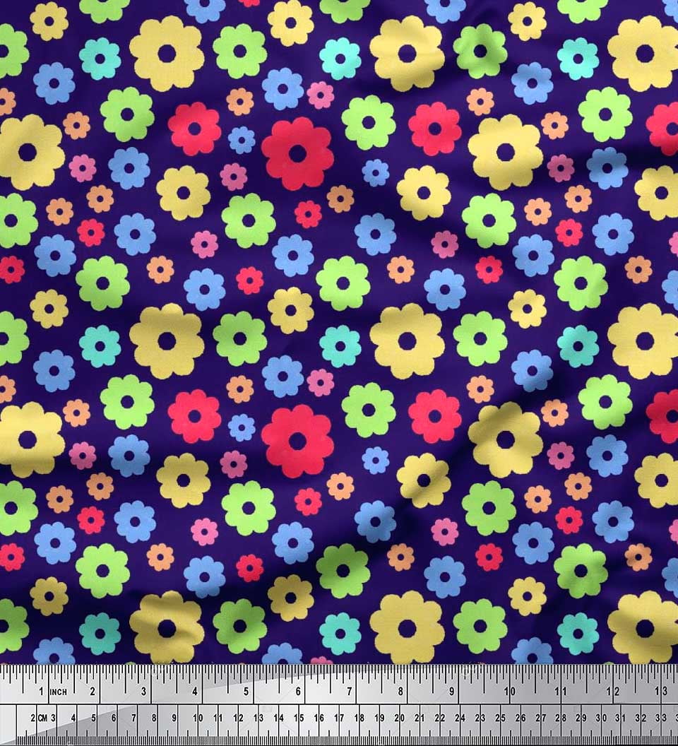 Soimoi Polyester Crepe Fabric Floral Clip Art Print Fabric By Yard 42 soimoi-polyester-crepe-fabric-floral-clip-art-print-fabric-by-yard-42