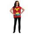 thumbnail image 1 of Wonder Woman T-Shirt Costume Cape/Tiara Rouge pour Femmes - Très Grand, 1 of 2