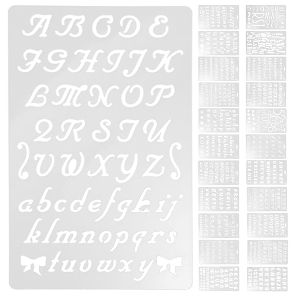 OFFIGAM 24-Piece Plastic Stencils Set for Art, Craft, Drawing, and Spray Painting - Multi-Function Design Templates