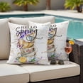thumbnail image 5 of Hello Spring Pillow Covers 2 Pack Vintage Cups Pillowcase Waterproof Outdoor Throw Pillow Cover for Patio Garden Square Cushion 20”x20”, 5 of 9