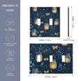 thumbnail image 2 of Yayeee Toggle Light Switch Wall Plate 2-Gang 4.56"x4.48" Decorative Outlet Cover, Blue Fireflies Pattern, 2 of 7