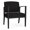 OpenHouse Black, variant on Amherst Steel Reception Waiting Oversize Guest Chair / Black Steel / Blue