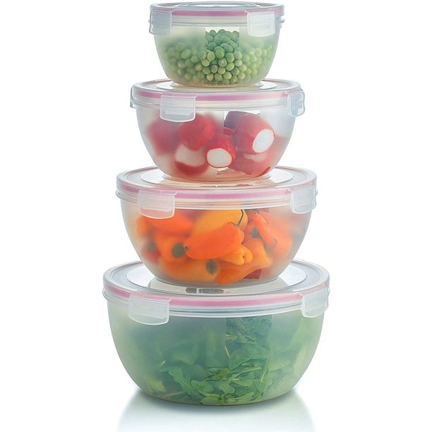 Komax Biokips Food Storage Bowls, Setof4 Round Mixing Bowls Walmart