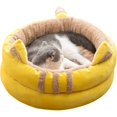 thumbnail image 1 of Cama para gatos con cueva para gatos, tienda de campaña lavable para gatos y perros, cama para perros de invierno, nido para mascotas para gatos, gatitos, cachorros, cómodo cojín para gatos con base, 1 of 5