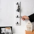 thumbnail image 6 of Vertical Wall-Mounted Key Holder – Stylish Entryway Hook Rack, Perfect for Narrow Spaces – Ideal Storage Solution for Keys, Scarves, Wallets, Belts, and Dog Leashes – Rustic Wood Key Hanger, 6 of 8