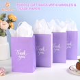 thumbnail image 2 of Bolsas de regalo DjinnGlory Thank You Lavender con asas, paquete de 50, 2 of 9