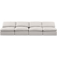 thumbnail image 3 of Meridian Furniture Indulge 140" Upholstered Fabric Modular Sofa in Cream, 3 of 8