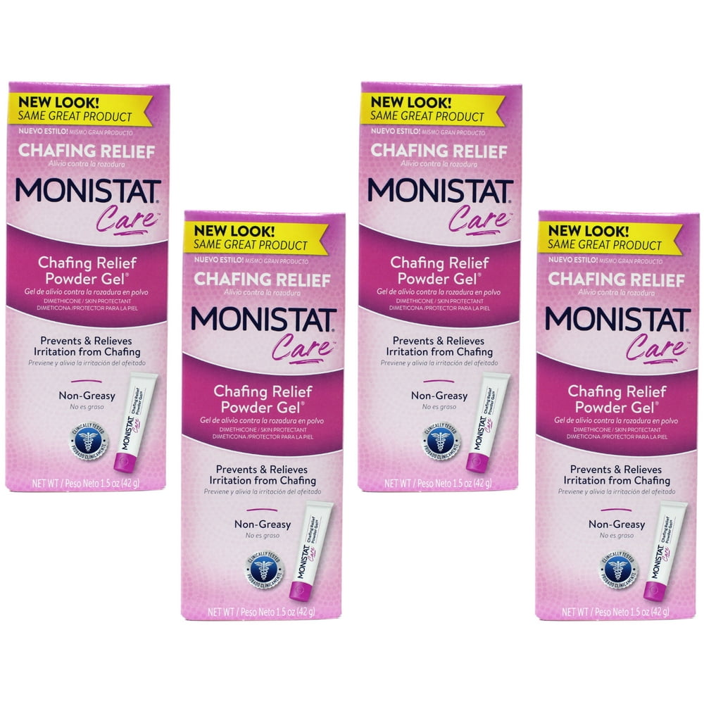 4 Pack Monistat Soothing Care Chafing Relief PowderGel, 1.5Ounce Tube