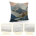 thumbnail image 4 of SHANXI  Throw Pillow Covers Aesthetic Landscape Illustration Abstract Mountains and Sun Design Square Pillowcase for Home Decor Sofa Car Bedroom Pillow case  20x20in, 4 of 5