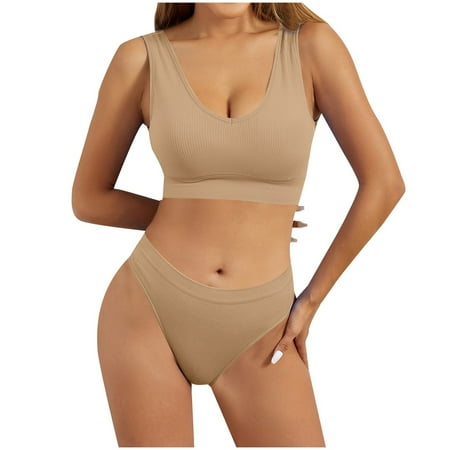 Women s Underwear Set Gathering Underwear Women s Large Chest Display Small Shockproof Sports Bra Large U Open Back Sexy Beauty Tank Top Set Bustier Lingerie Set Lace up