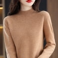 thumbnail image 5 of Suéter de cachemira 100 % lana merino, suéter de punto para mujer, jersey de cuello alto de manga larga, ropa de otoño e invierno, jerséis cálidos, 5 of 5