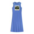 thumbnail image 1 of Vestido largo de verano para mujer, vestido clásico de recuerdo con cuello redondo para fiesta y trabajo , s S, 1 of 7