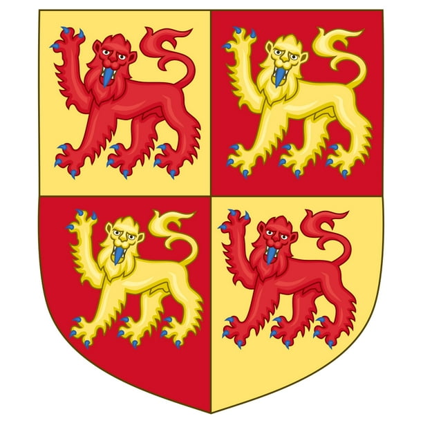 North Wales Medieval Coat of Arms Decorative Car Truck Window Sticker Decal Vinyl DieCut