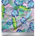 thumbnail image 1 of Soimoi Rayon Fabric Leaves Tropical Print Fabric by the Yard 56 Inch Wide, 1 of 1
