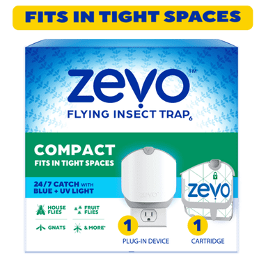 Zevo Compact Flying Insect Trap - 1 Plug In Device & 1 Cartridge