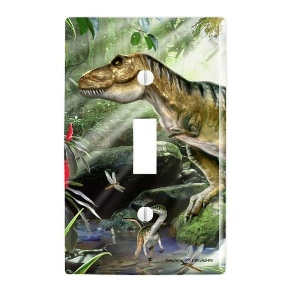 T-Rex Jurassic Double Trouble Plastic Wall Decor Toggle Light Switch Plate Cover