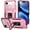 Pink, variant on Phone Case for iPhone Air Case with Sliding Camera Cover, with 360° + 100° Free Rotation Metal Finger Ring Bracket, Fit Magnet Car Mount, 2 In 1 Case Cover for iPhone Air, Black