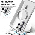 thumbnail image 7 of Dteck Magnetic Wallet Case for Samsung Galaxy S25 Ultra,Shockproof Leather Card Slots Case Built-in Camera Lens Protector Plating TPU Compatible with Mag Safe Back Cover for Galaxy S25 Ultra,Grey, 7 of 7