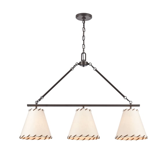 Elk Home Marion 36-Inch Wide 3-Light Linear Chandelier in Oil Rubbed Bronze Finish