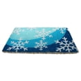 thumbnail image 2 of Imports Decor Printed Coir Doormat, Blue Snowflakes, 18-Inch by 30-Inch, 2 of 2