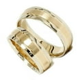 thumbnail image 5 of Pompeii3 Gold Matching His Hers Two Tone Wedding Ring Band Set, 5 of 5