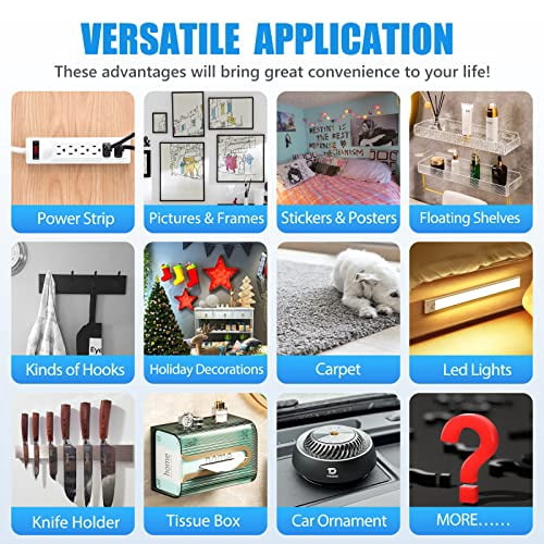 Tekola Extra Large 1.2" x 240" Double Sided Mounting Tape Heavy Duty, Clear & Tough Nano Adhesive Tape Multipurpose Removable Tape