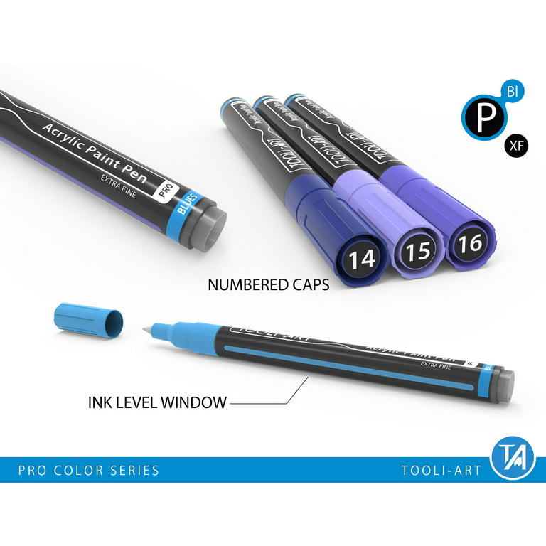 Tooli-Art Acrylic Paint Pens 30 Set Essentials Medium